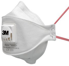 3M Aura 9332+S stofmasker FFP3 NR D kleinverpakking