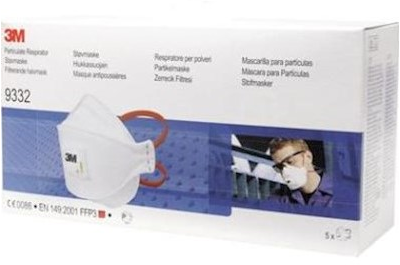 3M Aura 9332+S stofmasker FFP3 NR D kleinverpakking-3