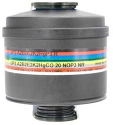 Spasciani 203 UP3 combinatiefilter A2B2E2K2CONOHg-P3 R