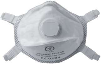 Stofmasker FFP3 NR, model HSD-CO3V (30-330)